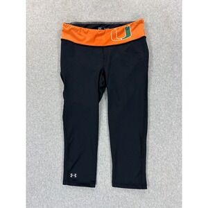 Miami‎ Hurricanes Screened Logo Compression Athletic Leggings (Women's Medium)